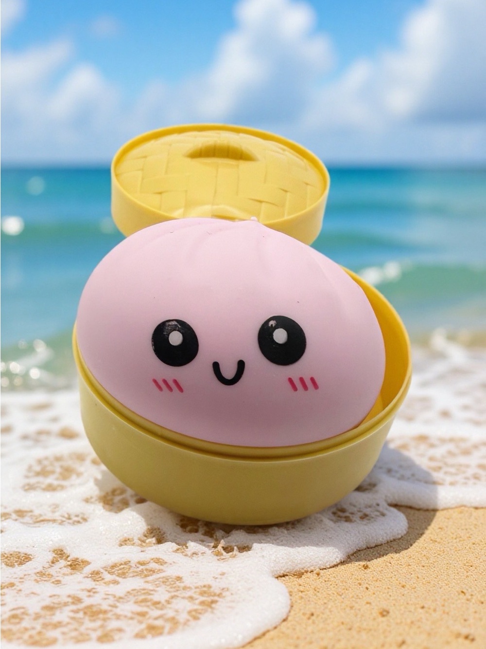 New Pink Dumpling Steamed Bun Dumpling Toy Soft  Adorable Squeezing Toy